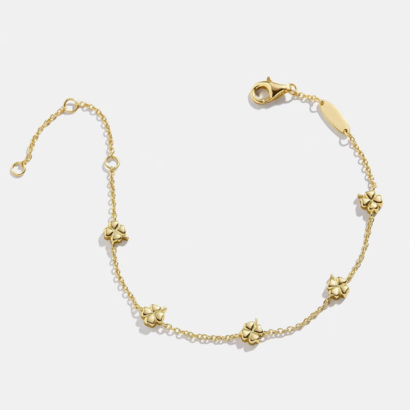 Stainless Steel And Titanium Steel Women's Simple Style Bracelet With Heart Shape And Electroplating Featuring Love Devil's Eye Cross And Four Leaf Clover Elements