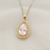 Stainless Steel And Titanium Steel Women's Water Drop Shape Light Luxury Electroplated Necklace O Chain Jewelry