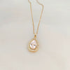 Stainless Steel And Titanium Steel Women's Water Drop Shape Light Luxury Electroplated Necklace O Chain Jewelry