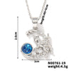 Stainless Steel And Zircon Minimalist Planet Pendant Unisex O Word Chain Necklace