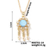 Stainless Steel And Zircon Minimalist Planet Pendant Unisex O Word Chain Necklace