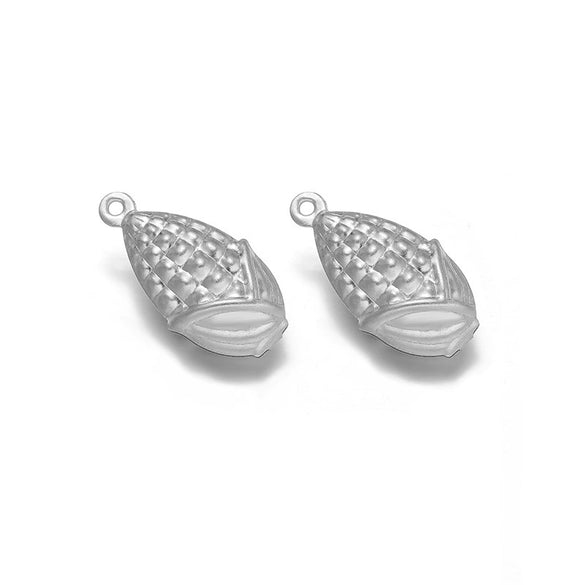 Stainless Steel Angel Heart Corn Hollow Pendant Accessories For Ladies Jewelry Diy