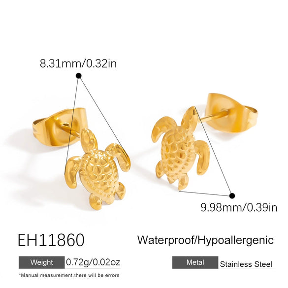Stainless Steel Animal And Zodiac Shape Electroplated Earrings