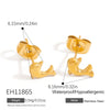 Stainless Steel Animal And Zodiac Shape Electroplated Earrings