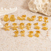 Stainless Steel Animal And Zodiac Shape Electroplated Earrings