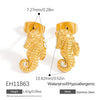 Stainless Steel Animal And Zodiac Shape Electroplated Earrings