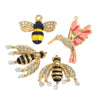 Stainless Steel Animal Bee Hummingbird Fish Dripping Oil Cartoon Style Diy Craft Supplies Pendant For Earrings Bracelet Necklace