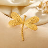 Stainless Steel Animal Dragonfly Ring Electroplated Simple Style For Women