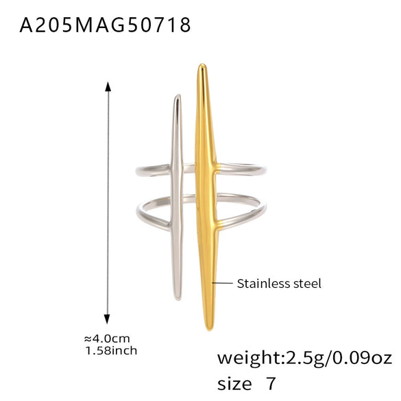 316L Stainless Steel Animal Shaped Electroplated Hand Jewelry Ring