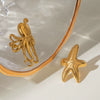 Stainless Steel Animal Starfish Electroplated Women's Ear Bone Clip Jewelry