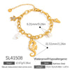 Stainless Steel Animal Style Geometric Ushaped Star Marine Life Electroplated Bracelets