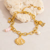 Stainless Steel Animal Style Geometric Ushaped Star Marine Life Electroplated Bracelets