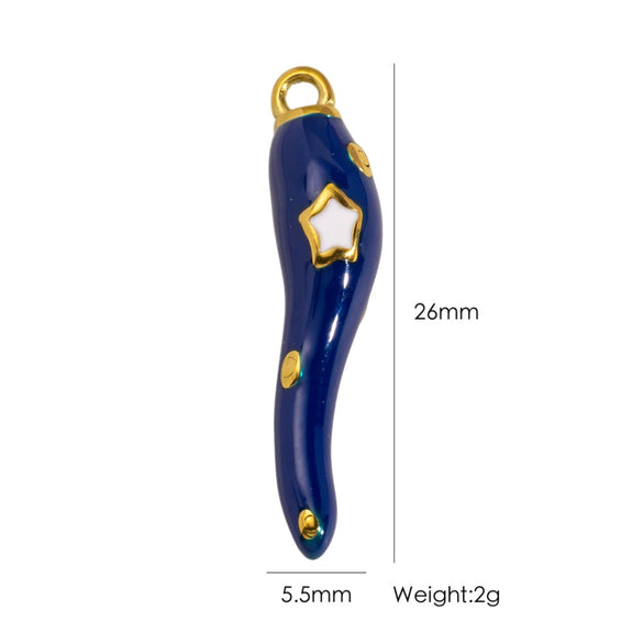 Stainless Steel Animal Style Oil Dripping Marine Series Pendant Diy Jewelry Accessories With Real Gold Electroplated Dolphin And Tropical Fish