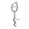 Stainless Steel Animal Zodiac Geometric Leaf Snakeshaped Skull Ear Buckle Earrings And Ear Bone Ring With Electroplating