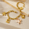 Stainless Steel Animal Zodiac Pendant Bracelet With Electroplating