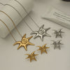 Stainless Steel Animals Geometric Irregular Starfish Vortex Spiral Earrings Electroplated