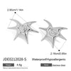 Stainless Steel Animals Geometric Irregular Starfish Vortex Spiral Earrings Electroplated
