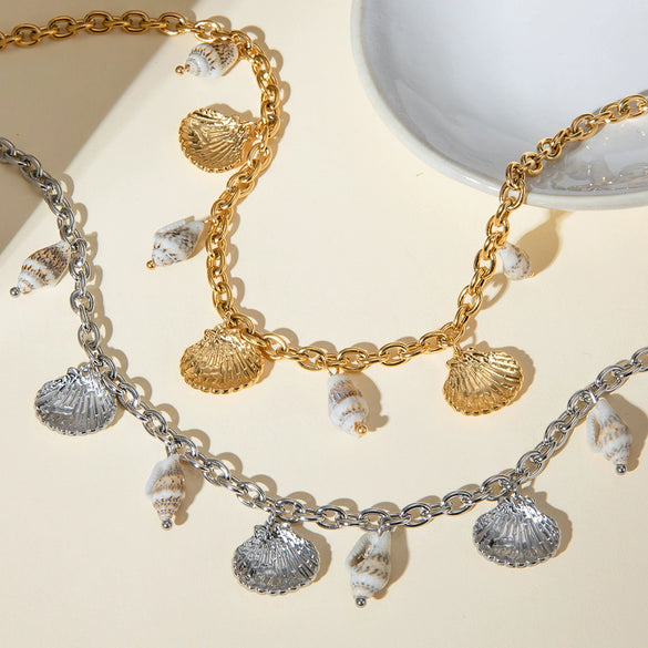 Stainless Steel Animals Zodiac Signs Ins Style Electroplated Ocean Inspired Necklace And Bracelet