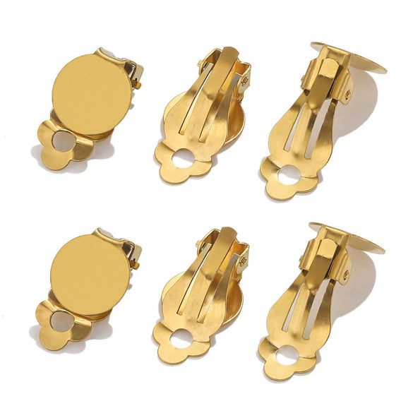 Stainless Steel Antiallergy Electroplated Diy Handmade Ear Clip Jewelry