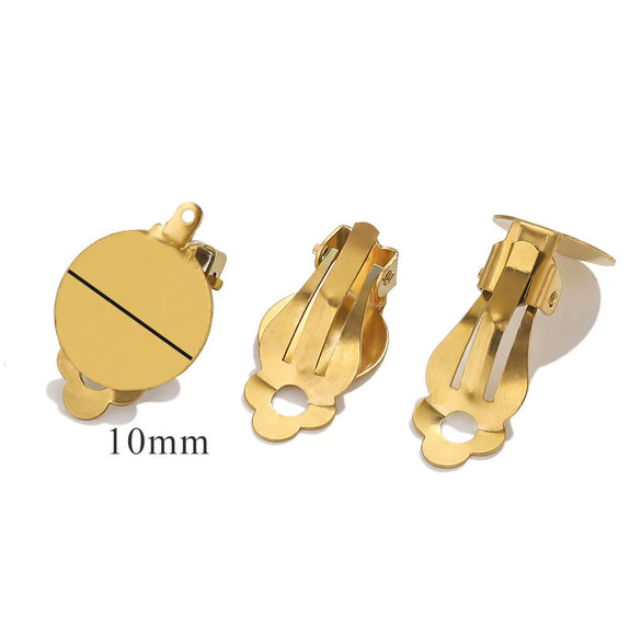 Stainless Steel Antiallergy Electroplated Diy Handmade Ear Clip Jewelry