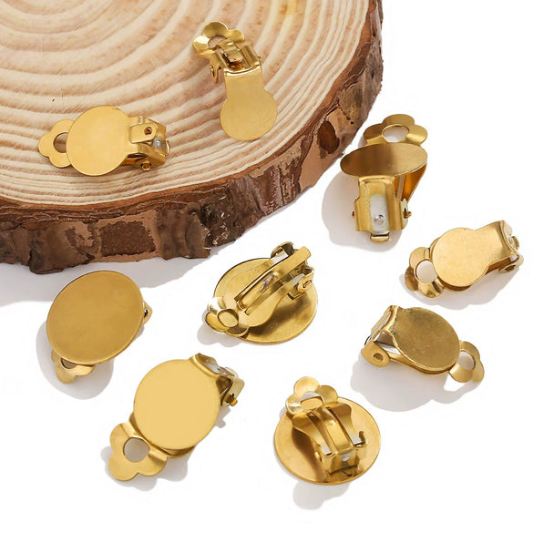 Stainless Steel Antiallergy Electroplated Diy Handmade Ear Clip Jewelry