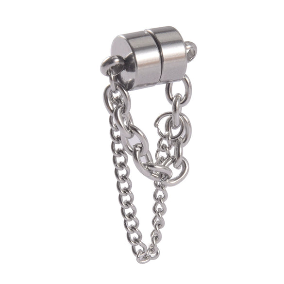 Stainless Steel Antler Pattern Electroplated Round Ball Conical Ball Magnetic Nose Ring Piercing Earrings Unisex