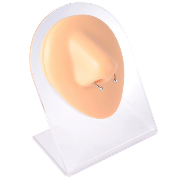 Stainless Steel Antler Pattern Electroplated Round Ball Conical Ball Magnetic Nose Ring Piercing Earrings Unisex