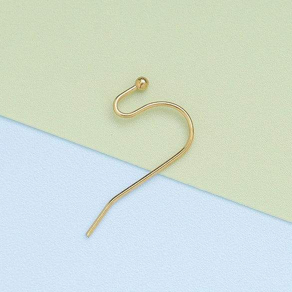 Stainless Steel Ball Head Fashion Geometric Ear Hooks Jewelry Accessories