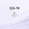 Stainless Steel Ball Puncture Earrings Cartoon Style With Flower Pattern Electroplated