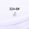 Stainless Steel Ball Puncture Earrings Cartoon Style With Flower Pattern Electroplated