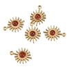 Stainless Steel Baroque Sunflower Pendant Necklace With Colored Diamond Electroplated Jewelry Accessories