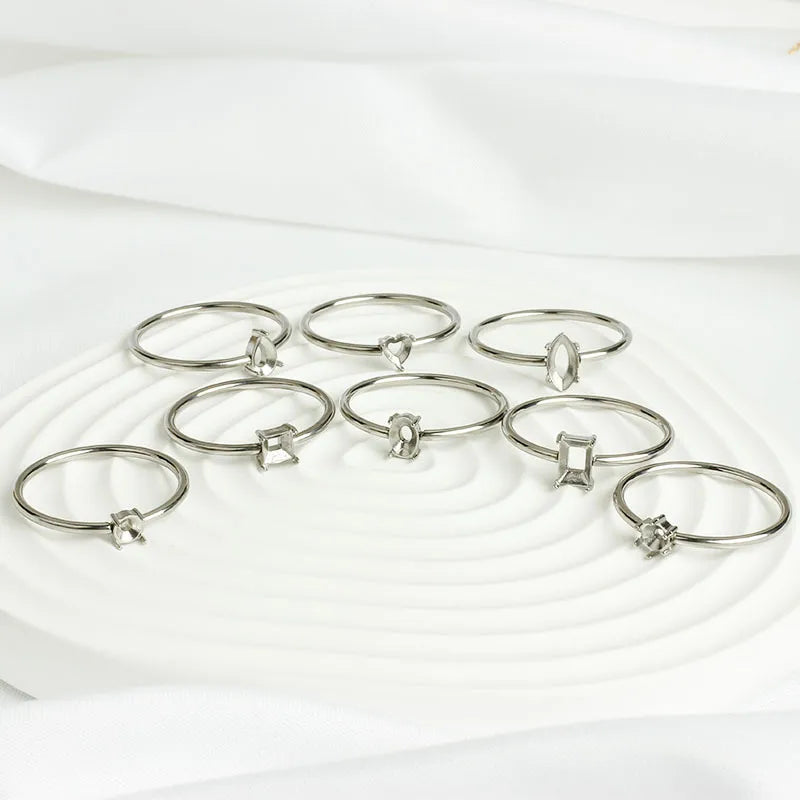 Stainless Steel Basic Geometric Plating Rings