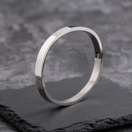 Stainless Steel Basic Round Polishing Bangle