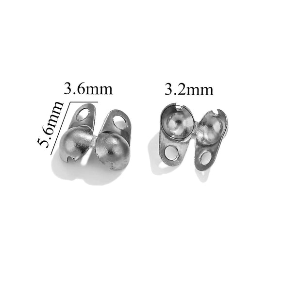 Stainless Steel Bead Buckle Pearl Necklace Gold Plated Electroplated Diy Jewelry