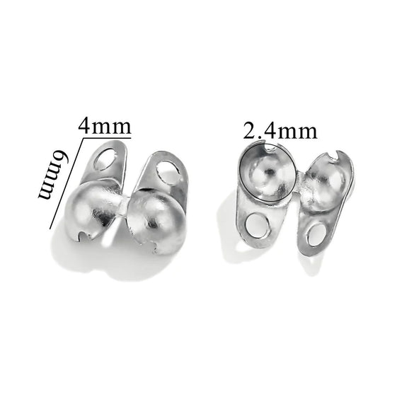 Stainless Steel Bead Buckle Pearl Necklace Gold Plated Electroplated Diy Jewelry