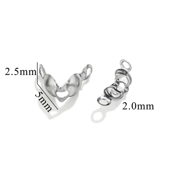 Stainless Steel Bead Buckle Pearl Necklace Gold Plated Electroplated Diy Jewelry