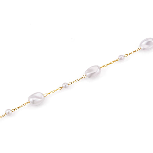 Stainless Steel Bead Chain Antipearl Chain Vacuum Electroplating Rice Bead Chain Fashion Necklace Bracelet Diy With Electrolytic Brightening And String Of Pearls Pattern