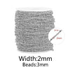 Stainless Steel Bead Chain Jewelry Accessories Handmade With Electrolysis Craft