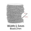Stainless Steel Bead Chain Jewelry Accessories Handmade With Electrolysis Craft