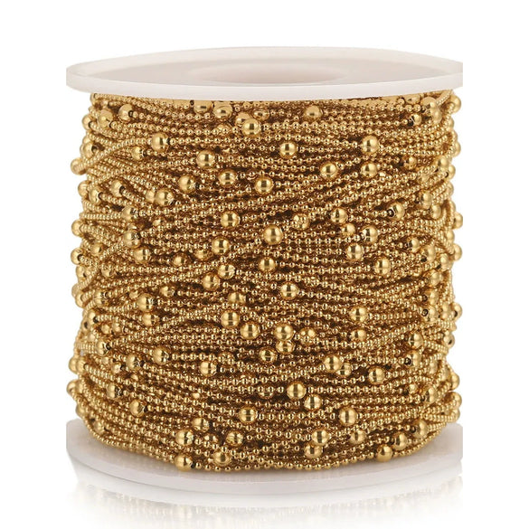 Stainless Steel Bead Chain Jewelry Accessories With Totem Pattern And Electroplating Process For Diy Necklace And Bracelet Making