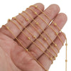Stainless Steel Bead Chain Jewelry Accessories With Totem Pattern And Electroplating Process For Diy Necklace And Bracelet Making