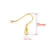 Stainless Steel Bead Spring Ear Hook Earrings Diy Jewelry Accessories With Real Gold Plating
