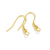 Stainless Steel Bead Spring Ear Hook Earrings Diy Jewelry Accessories With Real Gold Plating