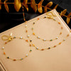 Stainless Steel Beaded Chain Jewelry Electroplated Fashion Retro Style For Women