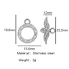 Stainless Steel Bee Pattern Electroplated Buckle Jewelry Accessories
