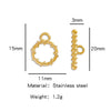 Stainless Steel Bee Pattern Electroplated Buckle Jewelry Accessories