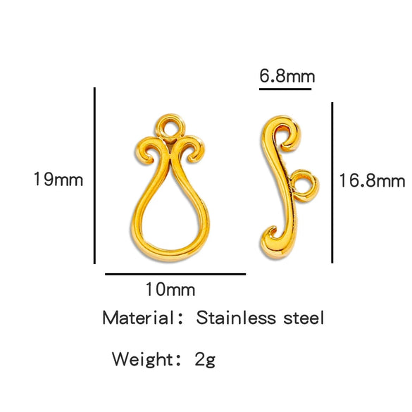 Stainless Steel Bee Pattern Electroplated Buckle Jewelry Accessories