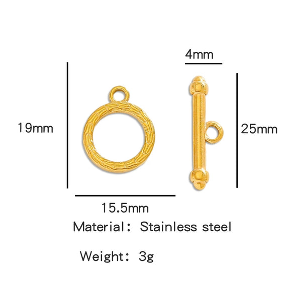 Stainless Steel Bee Pattern Electroplated Buckle Jewelry Accessories