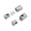 Stainless Steel Bell Elastic Spring Push Pull Adjustment Titanium Steel Buckle Accessories Handmade Chain Positioning Button With Hirback Pattern And Electroplating Treatment