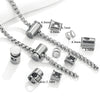 Stainless Steel Bell Elastic Spring Push Pull Adjustment Titanium Steel Buckle Accessories Handmade Chain Positioning Button With Hirback Pattern And Electroplating Treatment